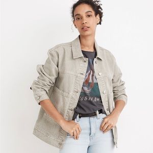 Madewell Garment-Dyed Denim Patch Pocket Trucker Jacket